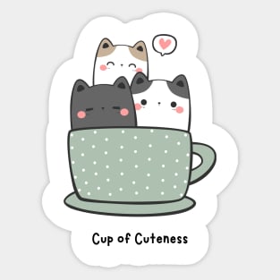 Cup of Cuteness Sticker